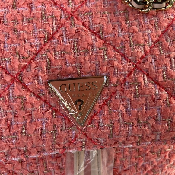 New GUESS Cessily Flap Backpack Coral - Picture 6 of 11